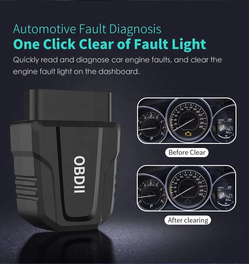 Escaner Automotriz V011 OBD2 ELM327 V2.2 PIC18F25K80 BT5.4 for Android/iOS CAN-BUS Car Code Reader OBD2 Diagnostic Scanner