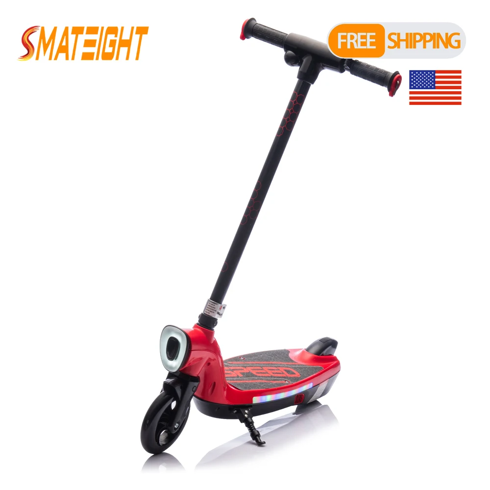 Kids Ride On Electric Scooter Kickstand Scooter Bell Faster Speed And Longer Usage Time Rear Brake Non-Slip Handle For Kids 6+
