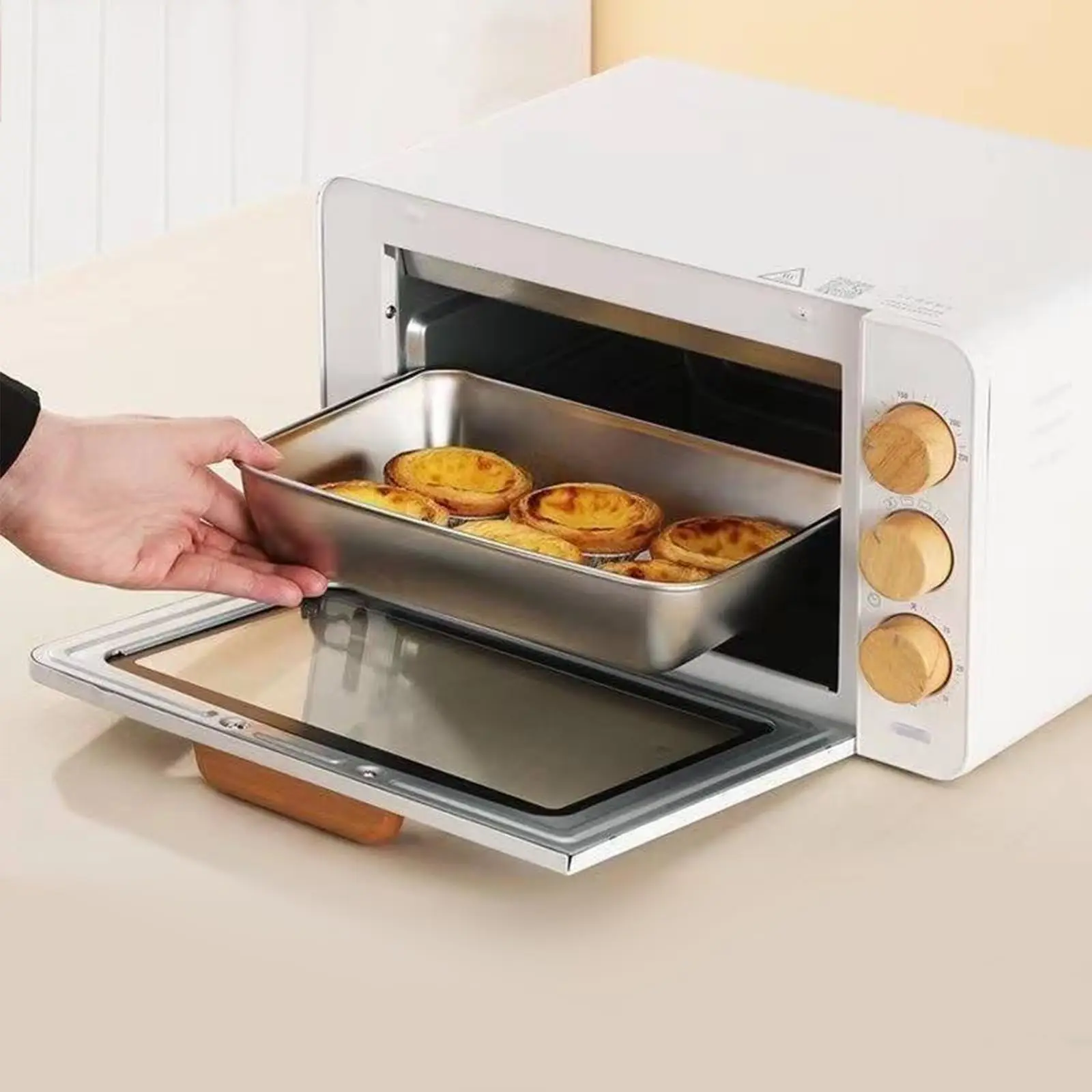 4 قطعة لوح من الفولاذ المقاوم للصدأ هش الطازجة حفظ الغذاء الحاويات مستطيل نزهة بينتو صينية الثلاجة صندوق الفريزر صواني الخبز