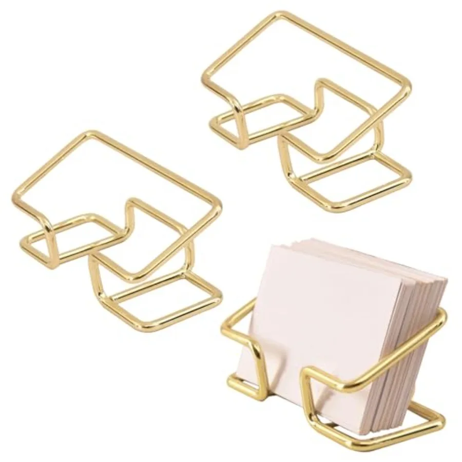 3 Pack Business Card Holder for Desk, Metal Business Card Display Stand, Desk Accessories for Men and Women