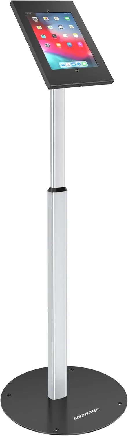 

Надежная регулируемая по высоте подставка для iPad с замком для розничной торговли, совместимая с iPad Air/Pro