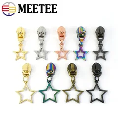 10/20Pcs 5# Meetee Star Zipper Head Bag Pocket Nylon Zips Coil Zippers Closure Jacket Zip Puller Repair Kits Sewing Accessories