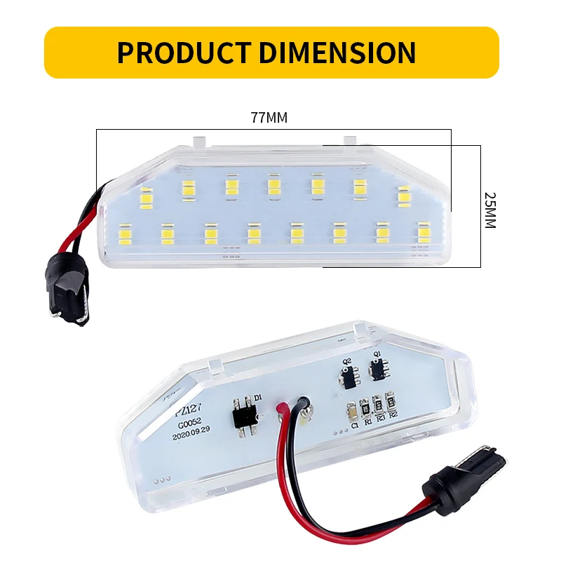 Error Free LED Licence Number Plate Light White OEM#:FF14-51-270A For Mazda 6 Atenza GH 2007-2012 RX-8 2003-2012 Car Accessories