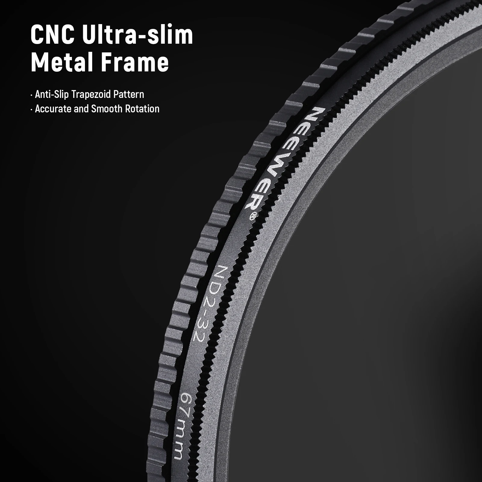 NEEWER ตัวแปร ND Filter ND2-ND32 ปรับ Neutral Density Filter/ไม่มี X Cross/Ultra Slim อลูมิเนียมกรอบ Optical Glass