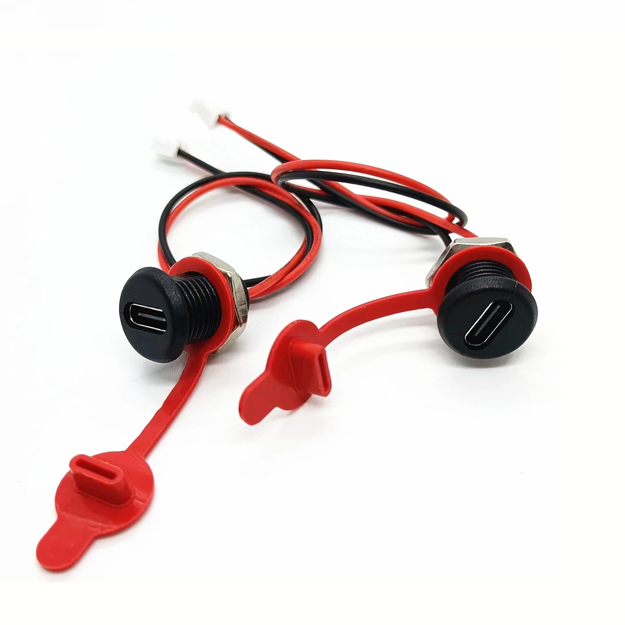 10 قطعة USB C-نوع موصل مقاوم للماء سلك لحام أنثى المقبس C-نوع ميناء شحن واجهة المقبس مع سلك لحام