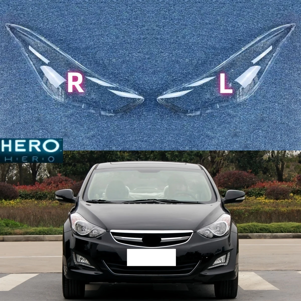 For Hyundai Elantra 2012 2013 2014 2015 2016 Car Articles Headlight Cover Replace The Original Lampshade