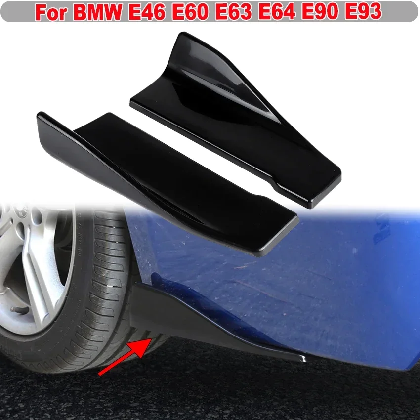 

For BMW E46 E60 E63 E64 E90 E93 Side Skirt Extension Kit Rear Bumper Splitter Winglet Apron Guard Car Accessories 35cm Universal