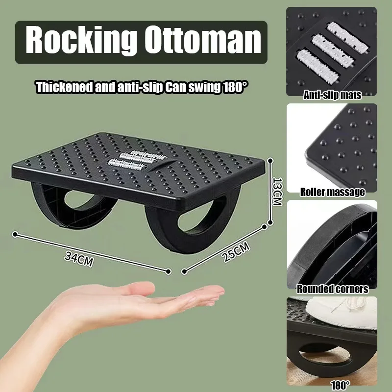 

НОВАЯ портативная подставка для ног под столом, эргономичная подставка для ног акупунктурной точки с массажными роликами, подставка для ног для работы в домашнем офисе