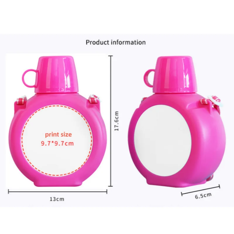 Thermosublimation Water Bottle Student Portable Cold Water Bottle With Carrier Children's Kettle Printed Consumables Gift