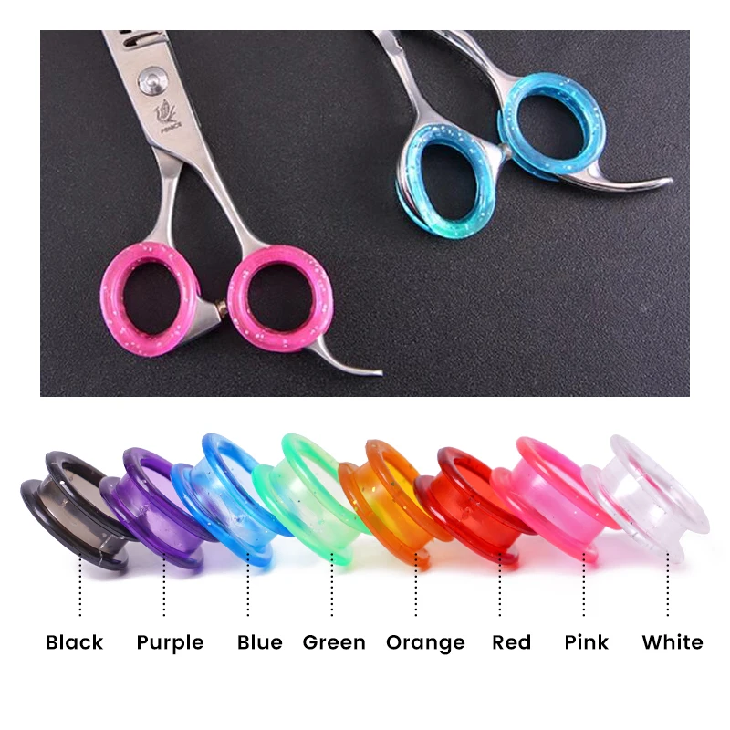 5Pcs/Set Silicone Finger Rings for Cat Dog Hair Scissors Protector Colorful Pet Grooming Scissors Protecting Finger Protector