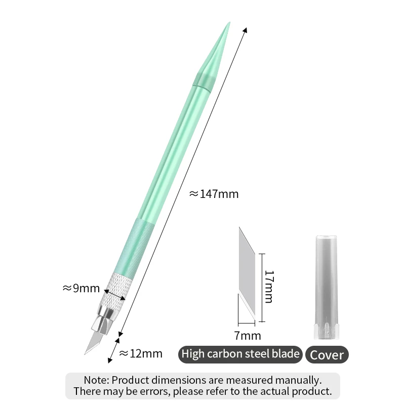 LUXIANZI Shaped Carving Knife Set 25 °/30 °Two Styles Blade Heads For Rubber Seal Paper Craft Engrave DIY Hand Tool PCB Repair