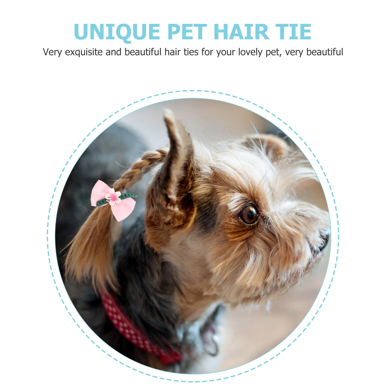 

50Pcs Pet Hair Ties Decorative Dog Bow Adorable Cat Bowknot Cloth Bowties Grooming Accessories Festival Pet Hair Tie