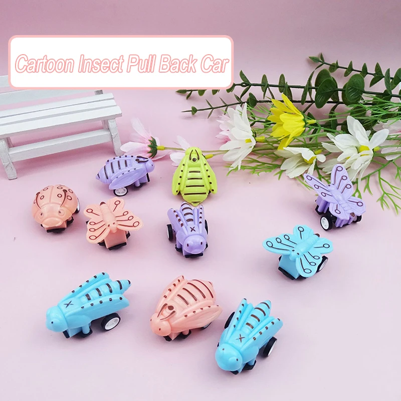 

6/12Pcs Cartoon Animal Insect Pull Back Car Children Birthday Party Gift Toys School Classroom Treasure Box Award Carnival Prize