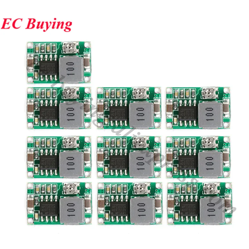 10Pcs/1pc Mini 360 DC-DC RC Airplane Buck Converter Step Down Module 4.75V-23V to 1V-17V 17x11x3.8mm Mini360 New LM2596 MP2307DN