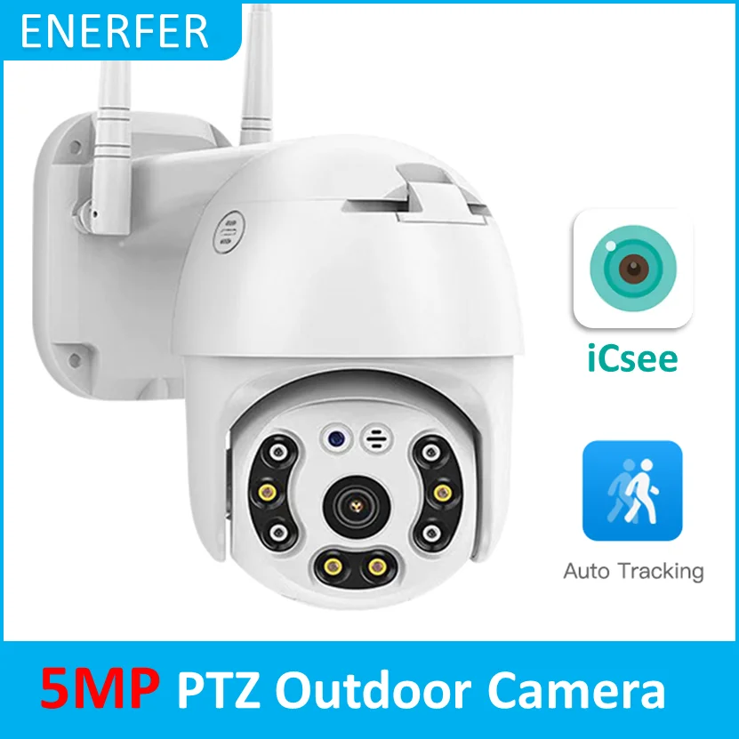 

ICSee Cloud CCTV Security HD 5MP 1080P PTZ Wireless WiFi IP Camera Outdoor with Colorful Night Vision