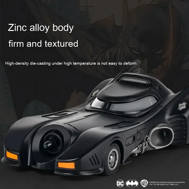 1:24 1989 Batmobile Die-cast Car with Batman Figure, Toys for Kids and Adults , Black