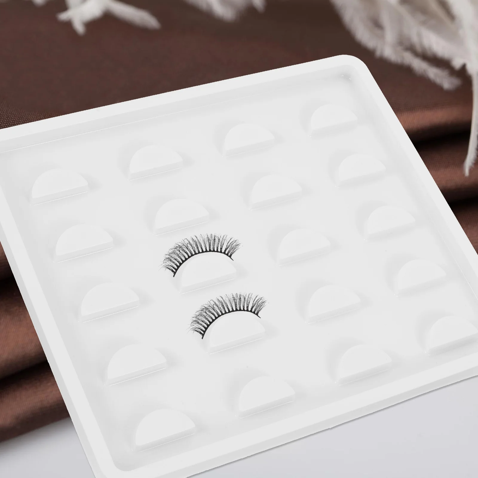 Étui à cils organisateur boîte de rangement de faux cils plateaux à cils conteneur en plastique Durable plateaux à cils boîte d'emballage de cils
