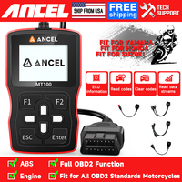 ANCEL MT100 OBD2 Scanner Motorcycle Diagnostic Tool Code Reader for Motor Engine Check ABS For YAMAHA HONDA SUZUKI ﻿