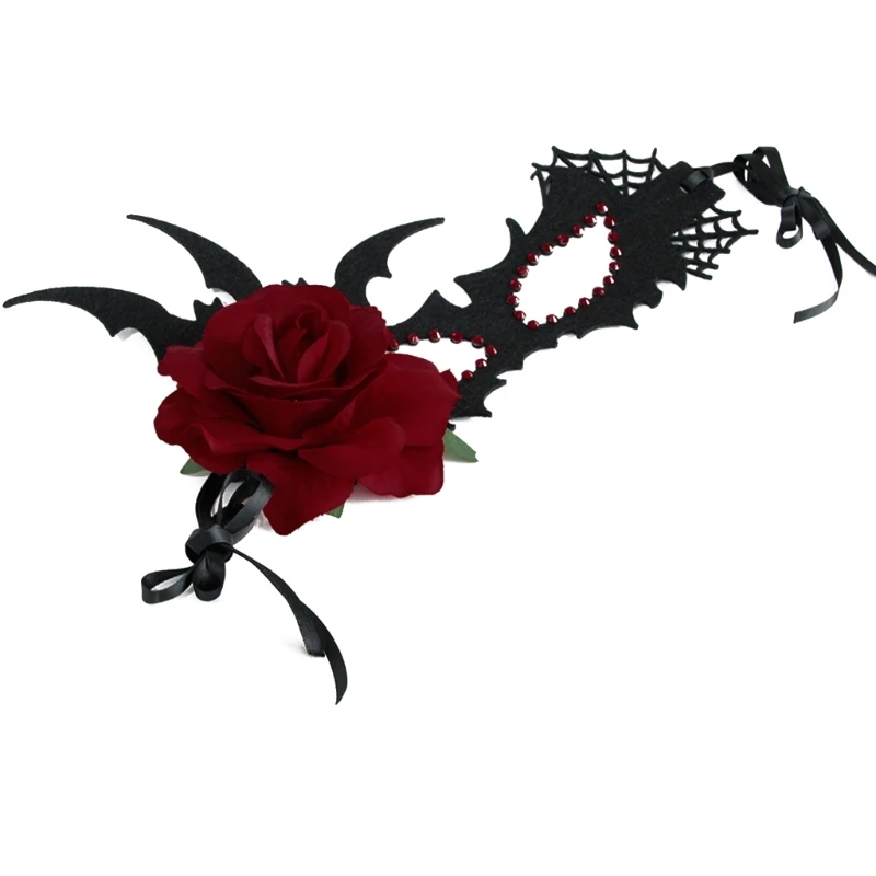 

Masquerade Eyemask With Rhinestones Flower Decoration For Women Masquerade Carnivals Halloween Cosplay Proms