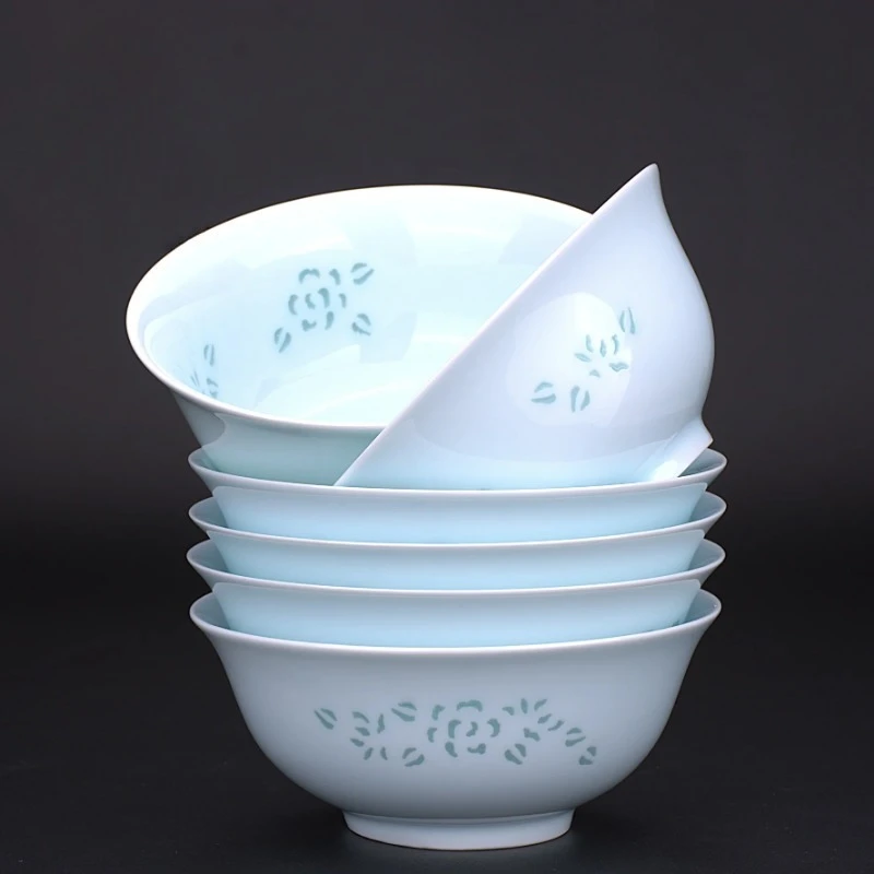 Custom Link LIANHUA POTTERY Linglong Celadon Ceramic （Porcelain Only, Not Bone China)  Tableware Set