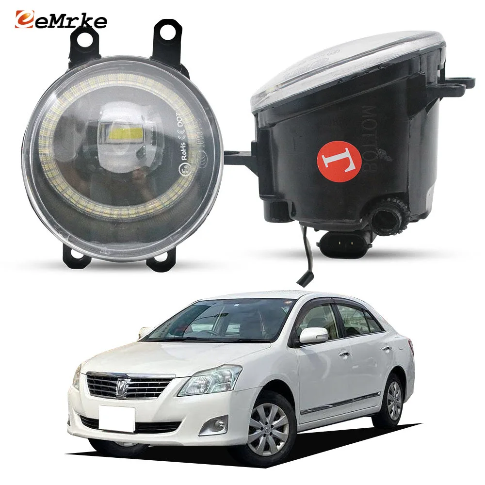 Пара светодиодных противотуманных фар дальнего света для Toyota Premio T26_ 2007 2008 2009 2010 2011 2012 2013 2014 2015 PTF с Angel Eye DRL 30 Вт