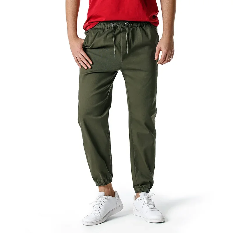 

Men Solid Color Joggers Pants Drawstring Running Sweatpants Streetwear Casual Workout Athletic Trousers With Pockets Lounge Wear