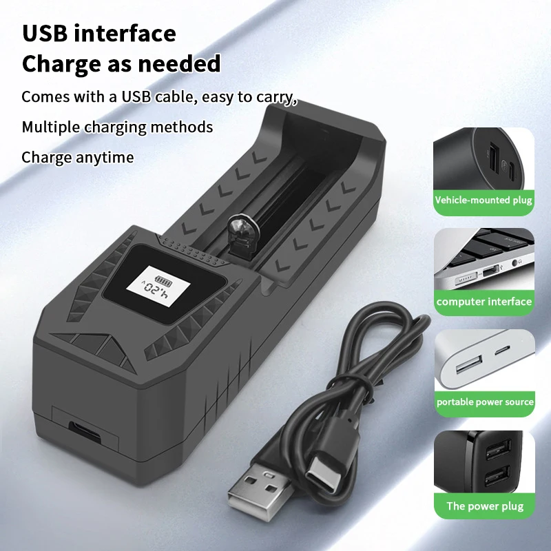 USB Charger Intelligent LCD Battery USB Charger 1/2/4 Slots For 18650 4.2V Li-ion 1.2V Ni-MH AA/AAA Rechargeable Batteries-F(x)