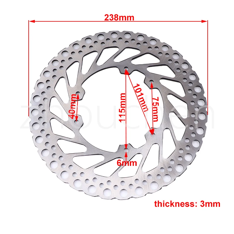 240mm Motorcycle Brake Disc Retro Rotor Disc For HONDA CR 125 CRF 250 CRF 450 E R X 2002-2008 Front Rear Brake Disc