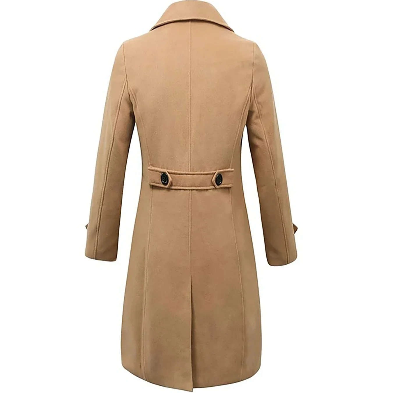 Manteau en laine à double boutonnage pour hommes, long, décontracté, à la mode, automne, hiver, nouveau, 2024