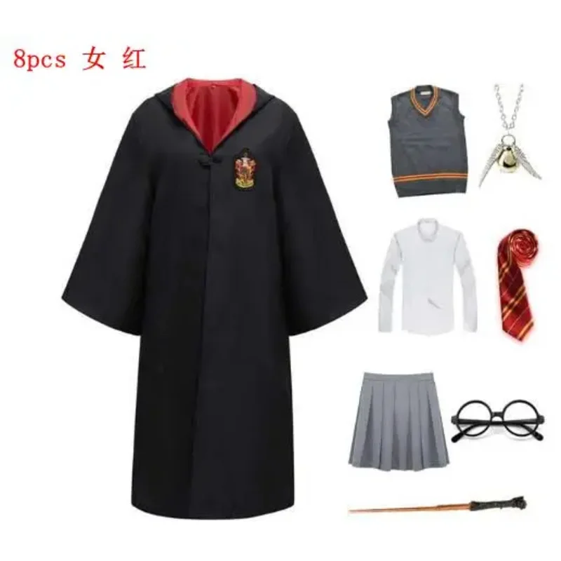 2025 هيرميون جرانجر الجديد، زي مدرسي سليذرين، ملابس للفتيات والنساء، رداء سحري، كيب، زي ★ ★ ★   حه