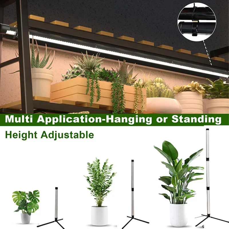 LED Grow Light Voll spektrum Pflanzen wachstums lampe für Zimmer pflanzen höhen verstellbar dimmbar 50 "großes Pflanzen licht mit Timer