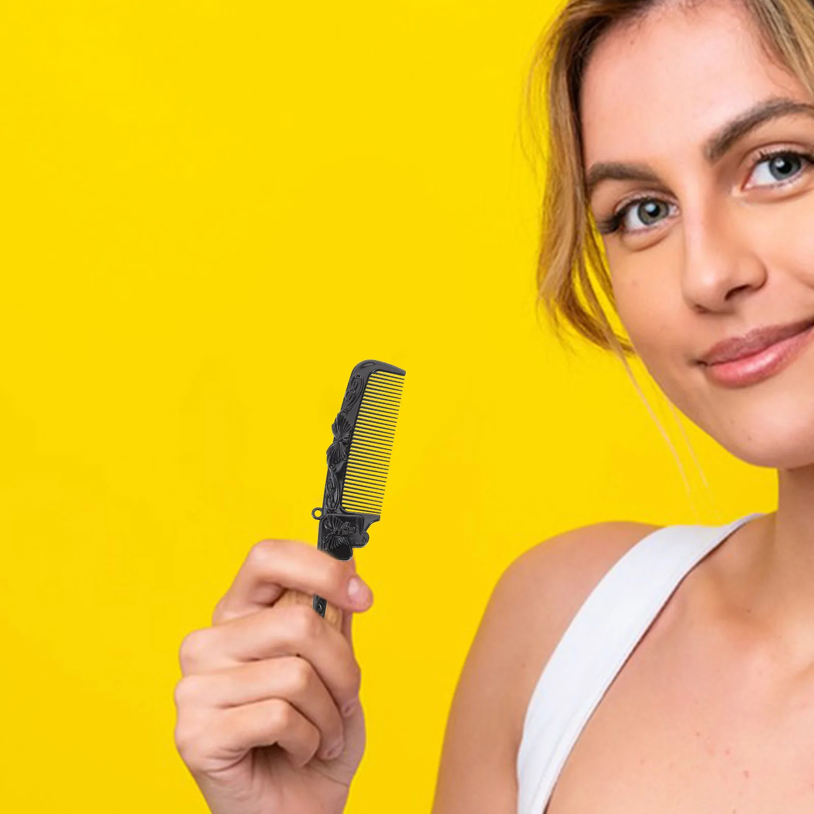 

10Pcs Retro Foldable Hair Comb Vintage Teasing Comb for Women Portable Pocket Travel Styling Tool with Pointed Tail Fine Tooth