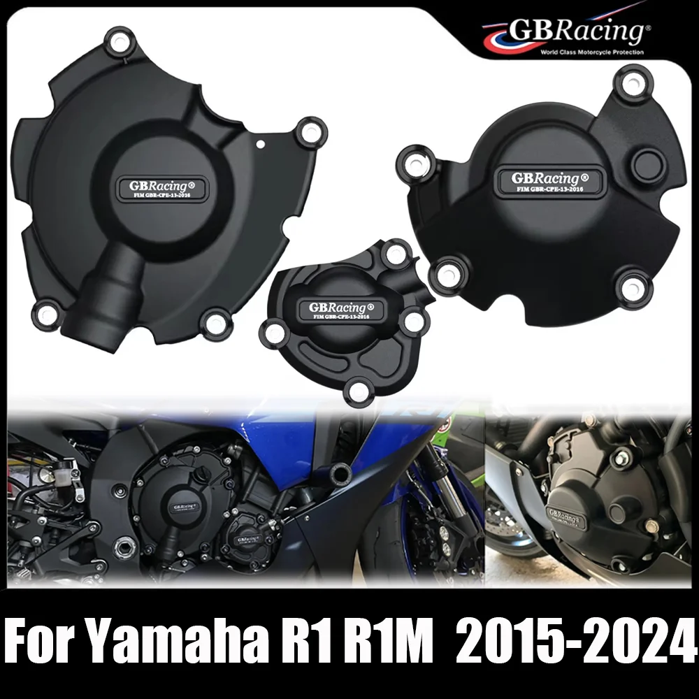 

GBRacing For Yamaha YZF R1 R1M 2015-2024 Motorcycle Engine Cover Clutch Cover Protection Accessories
