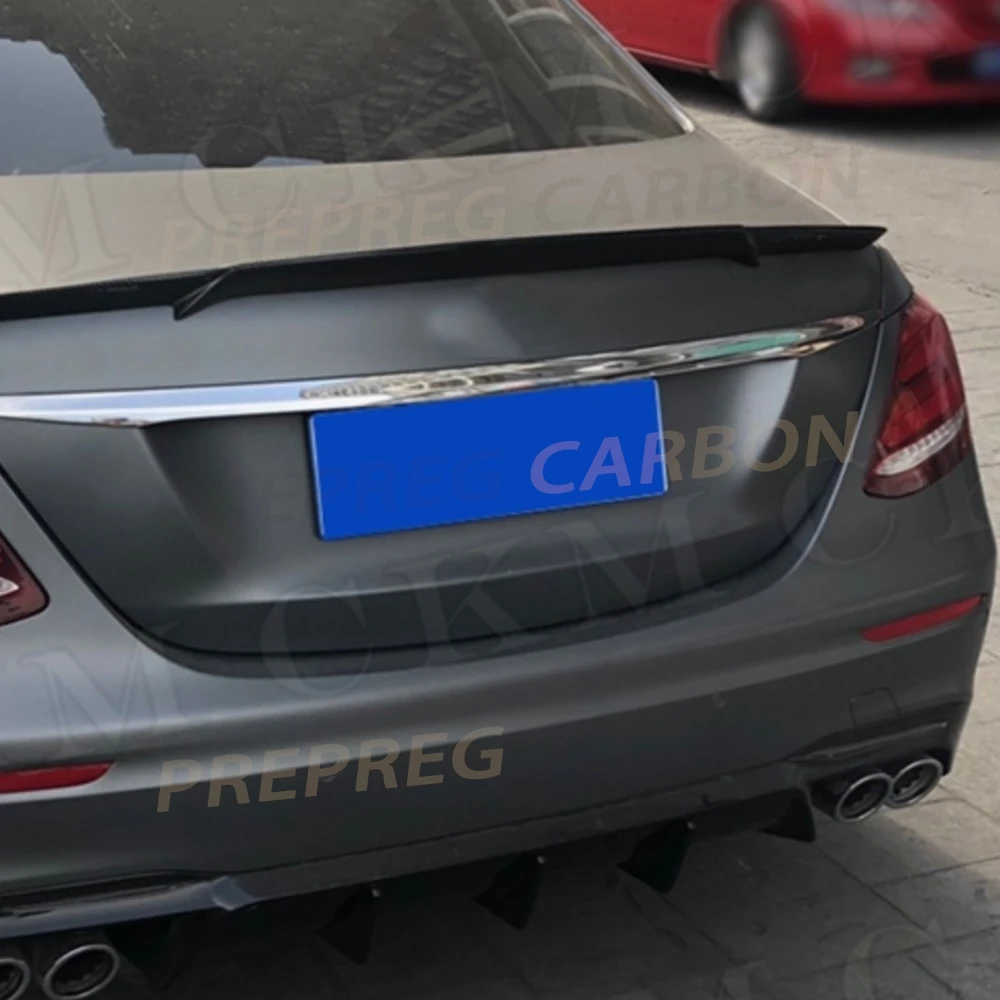 

for Mercedes Benz E Class W213 E200 E300 E400 E550 Sedan 2017-2019 Carbon Fiber Car Trunk Boot Spoiler Wing