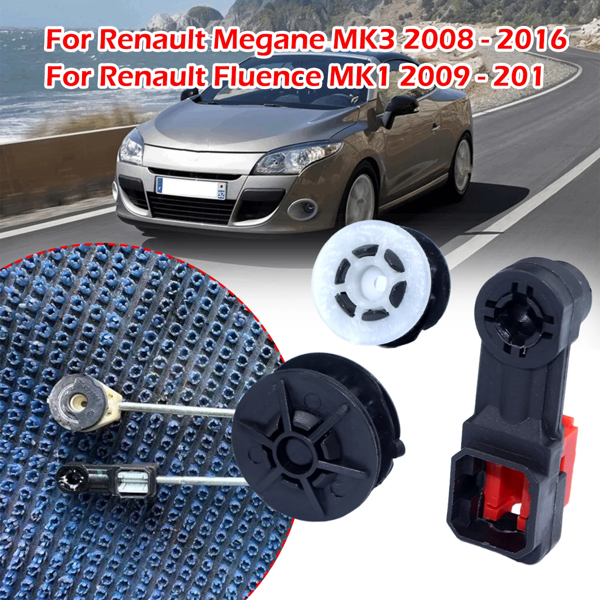 

3pcs Car Manual Transmission Repair Rubber Sleeve Kit Gear Shift Lever Linkage Bushing For Renault MEGANE III CC FLUENCE 09-2017