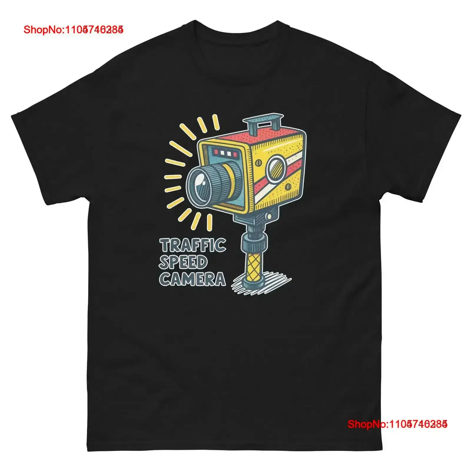 Traffic Speed Camera Object Place Item Urban T Shirt vintage Washed streetwear graphic homme Versatile fashion vintage Washed