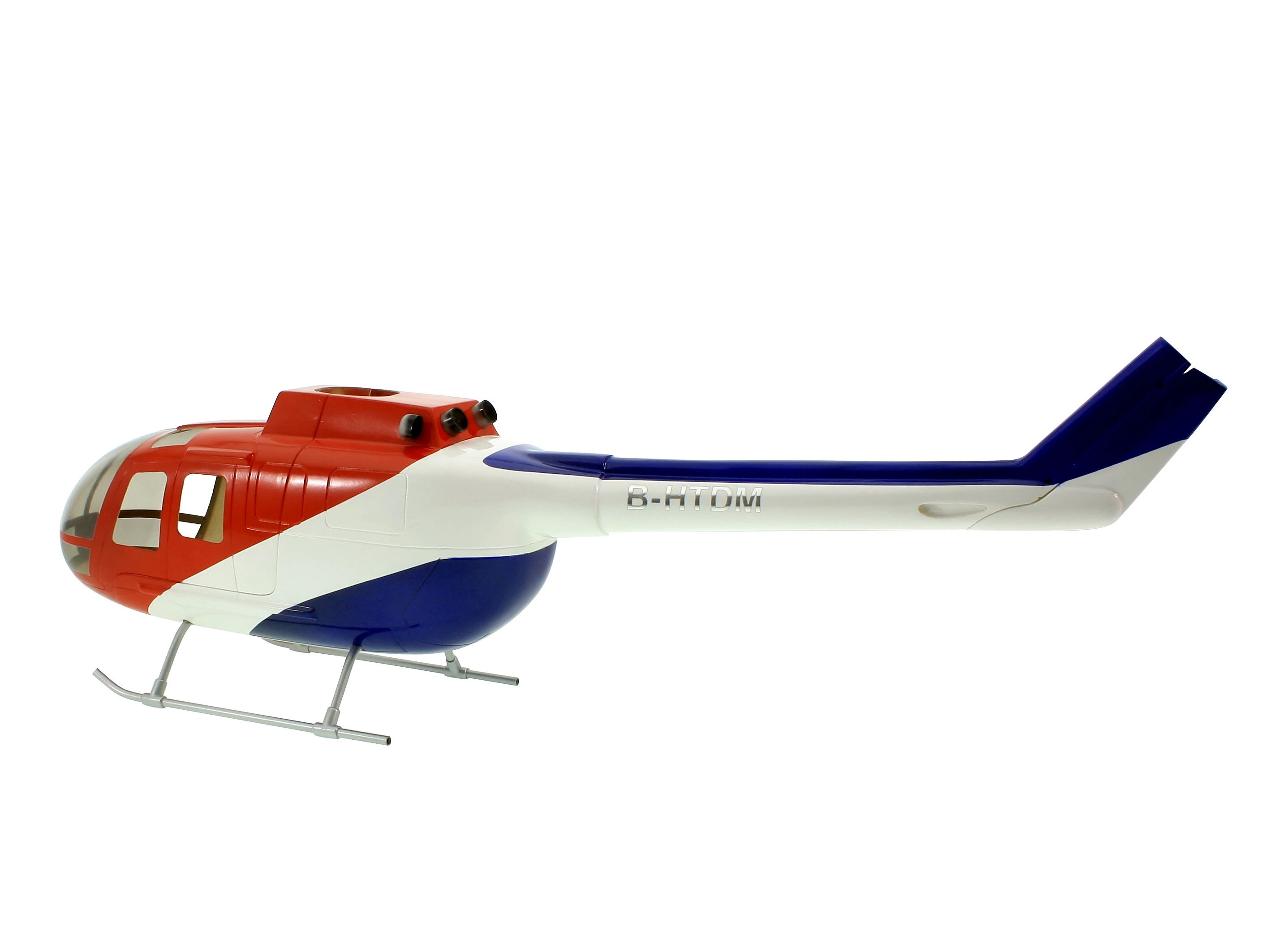 450 Size Fiberglass Fuselage for MBB BO-105 Scale Helicopter