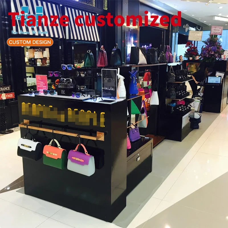 

(customized)Professional Luxury Custom Shopping Mall Kiosk Design Handbags