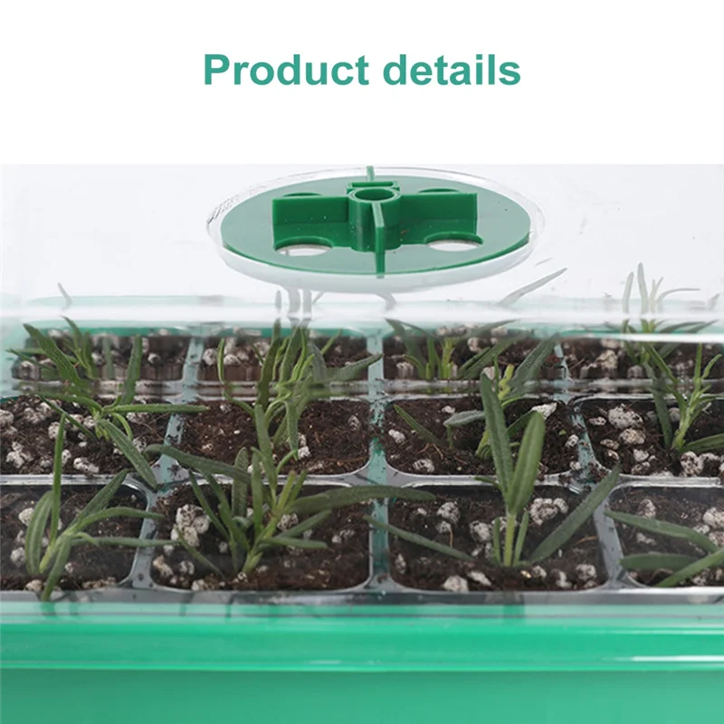 

J1UL1N Утолщенный горшок для рассады с легкой коробкой для рассады с небольшим вентиляционным клапаном для растений