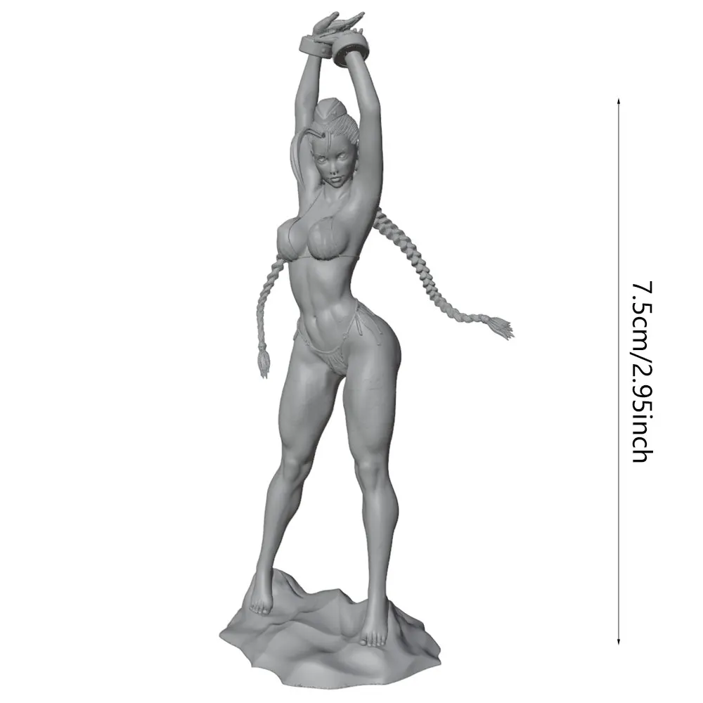 Figura resina miniatura chica playa para juegos de rol y coleccionismo - imagen 4