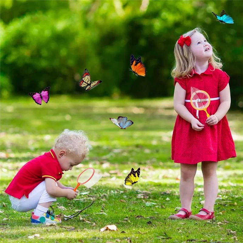 YSUN-24 Stuks Vlinder Bug Netto Voor Kinderen Insect Verzamelen Net Bug Catcher Visnet Wetenschap Natuur Exploratie Gereedschap