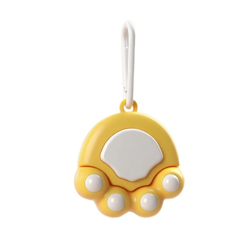 Cartoon Design Cat Claw Measuring Tape 4 Rotating Beads Double Scale Flexible Ruler Massage Toy Lovely Appearance with Carabiner