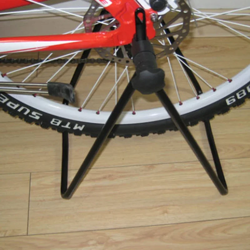 Portable Universal Flexible Bicycle Mountain Bike Display Triple Wheel Hub Repair Stand Kick For Parking Holder Folding image 2