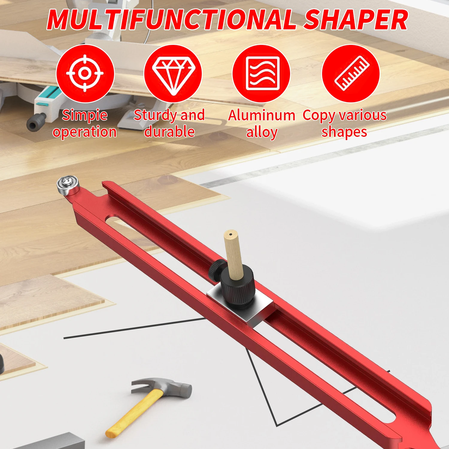 1-2Pcs Precise Contour Scribe Tool Adjustable Pencil Holder for Carpenter, Tiling, Construction to Draw Contour Lines of Objects