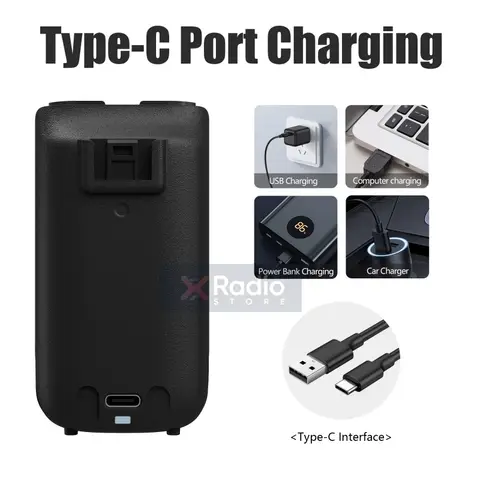 Baofeng Mini-5 Lithium Battery 2200mAh Compatible with Mini5 Portable Radio Walkie Talkie Type-C Charging Replacement Batteries