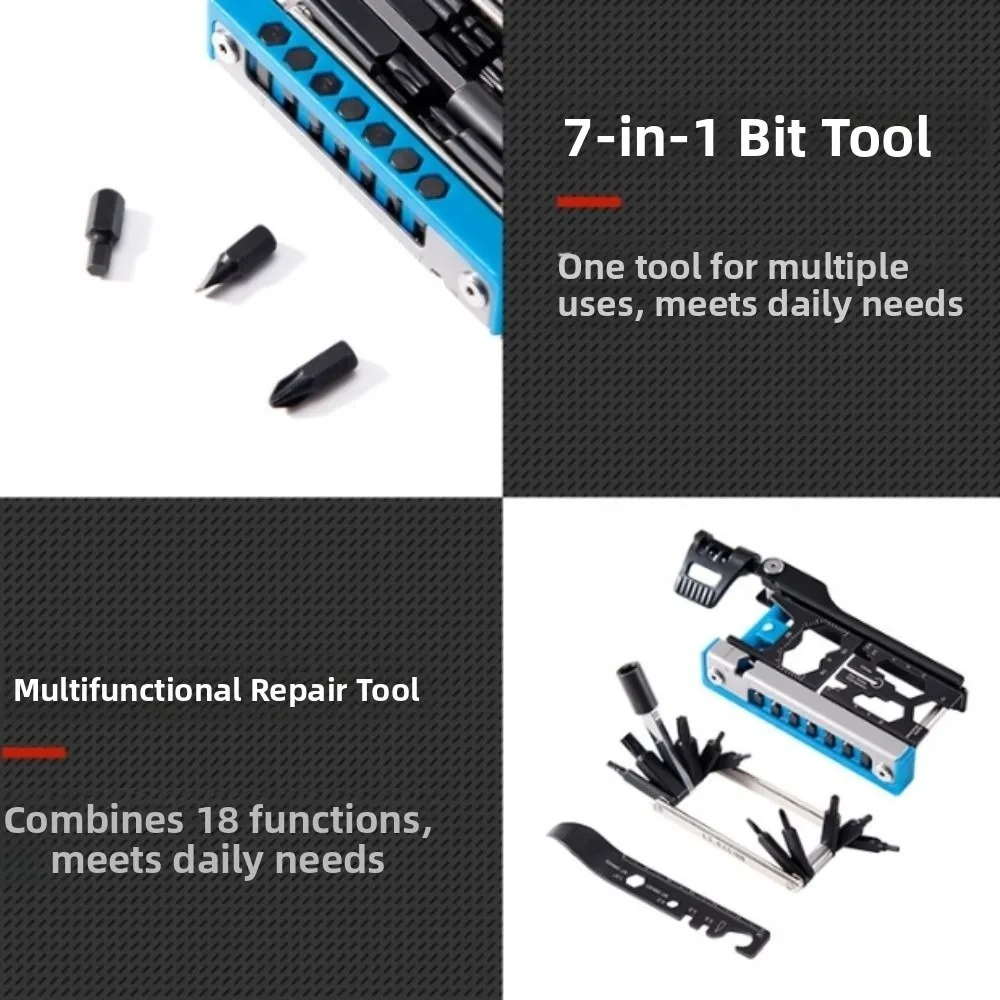 

38-в-1 набор для ремонта велосипеда, магнитный складной съемный набор инструментов, портативный многофункциональный инструмент для ремонта мебели, велосипеда
