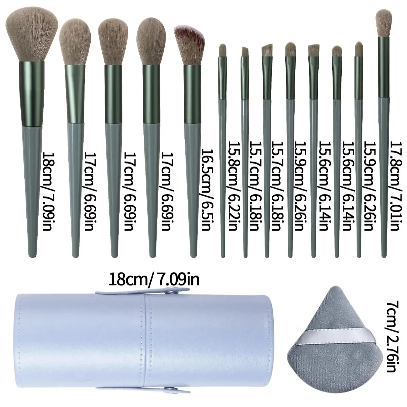 18-teiliges professionelles Make-up-Pinsel-Set – Mehrzweckpinsel + Trocken-/Nass-Schwamm/Gesichtspad für zwei Anwendungen + einfacher Aufbewahrungsbehälter