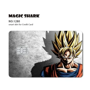 Anime Dragon Ball Goku Cool Sticker Film, groß und klein, kein Buskarte -Chip, Kredit -Debit -Bank, Vorderseite, HT12 12 Hauptverkaufsaufkleber -Kreditkarte - №11