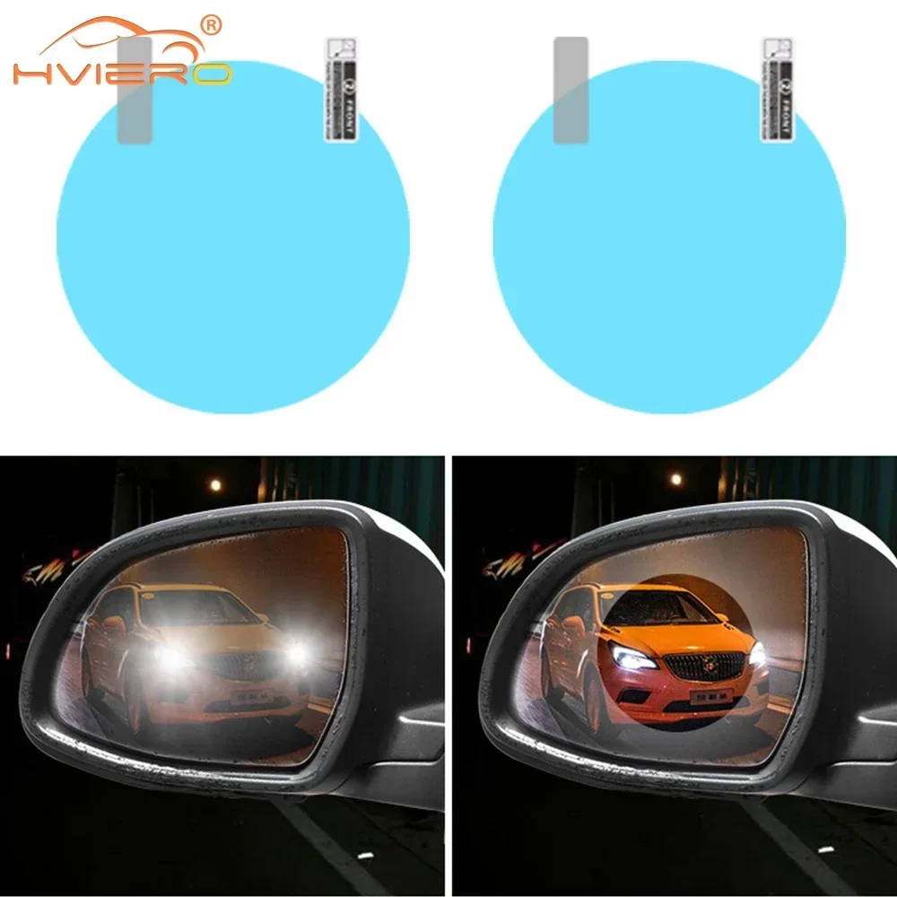 

2PCS 95*95mm Car Stickers Rainproofs Film Rearview Mirror Raining Clear Sights Rainy Days Dewatering Exterior Accessories Tools