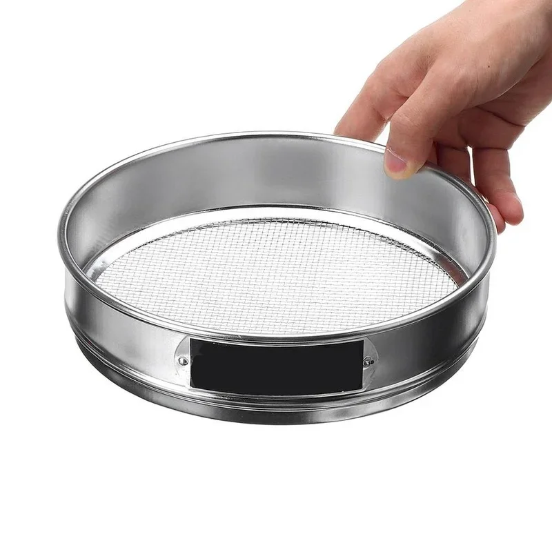 Round 304 Stainless Steel Lab Sieve Aperture Standard Sifters Shakers Kitchen Flour Powder Filter Screen Soil Strainer